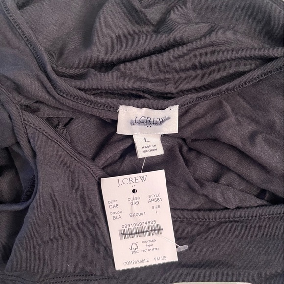 J. Crew Factory Layering cami AP581 Black L - Picture 5 of 6
